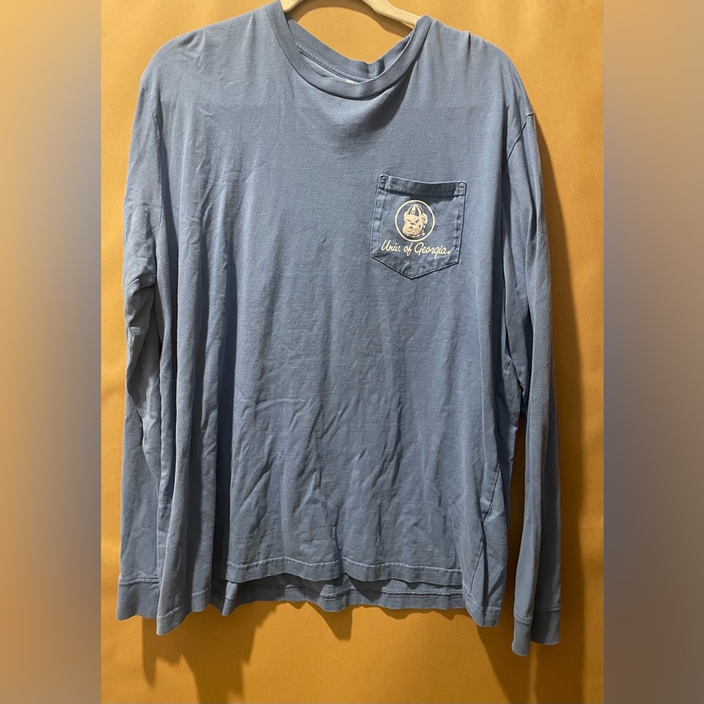 University of Georgia- Long Sleeve Blue Tee - Size Large